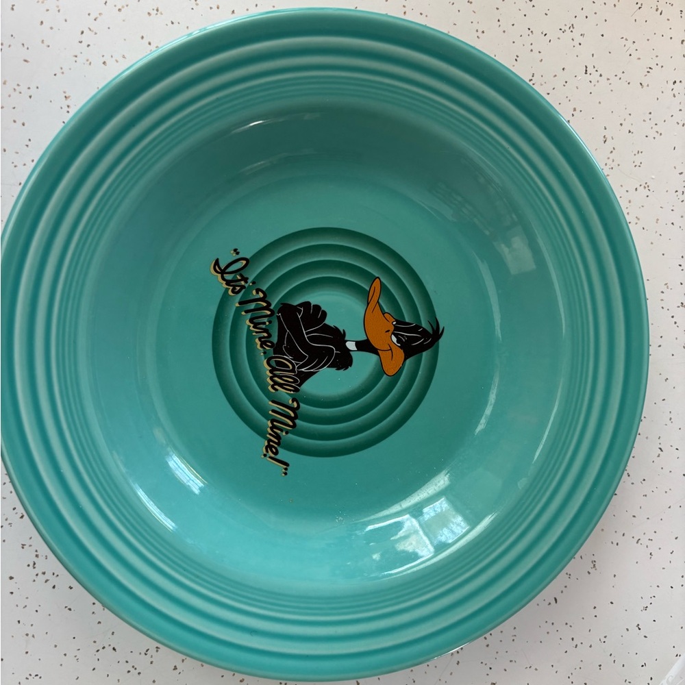 Fiesta Teal Bowl with Circular Pattern